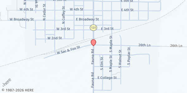 Map showing Lebo Community Food Pantry at , Lebo, KS