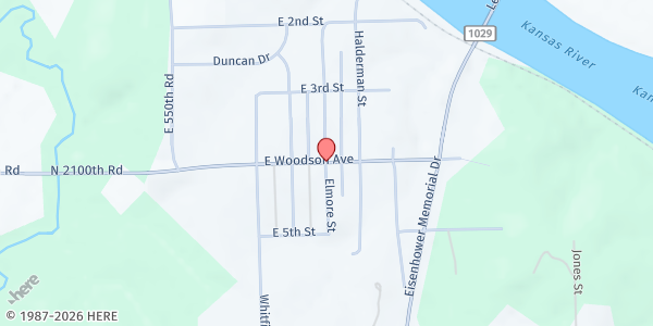 Map showing Lecompton United Methodist Church at , Lecompton, KS