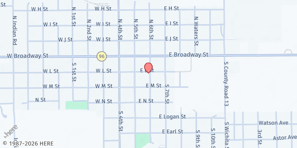 Map showing Community Thrift Shoppe at 211 W "L", Leoti, KS
