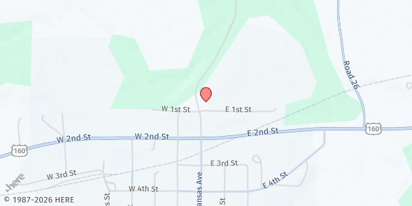 Map showing Christian Community Church of Longton Food Pantry at 203 Wyandotte, Longton, KS