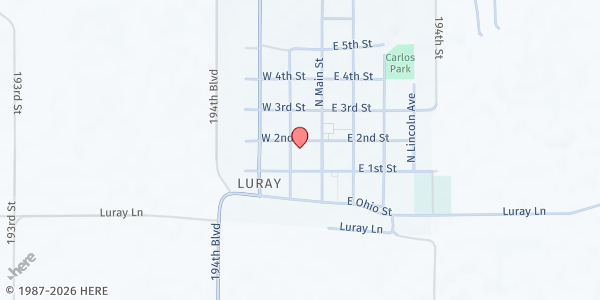 Map showing Luray Food Pantry at 113 Fairview Ave., Luray, KS