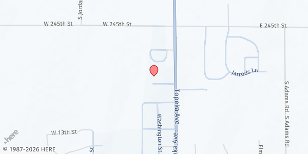 Map showing Churches of Osage Co United - Help House at 131 W 15th Street, Lyndon, KS