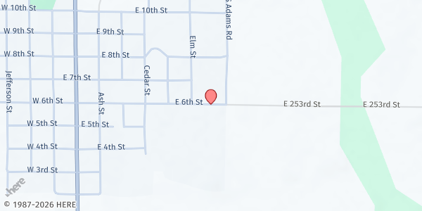 Map showing Help House, Incorporated at 610 East 6th, Lyndon, KS