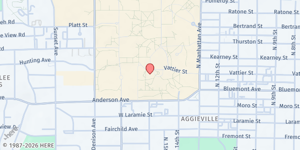 Map showing Cat's Cupboard at 1601 Vattier St., Manhattan, KS