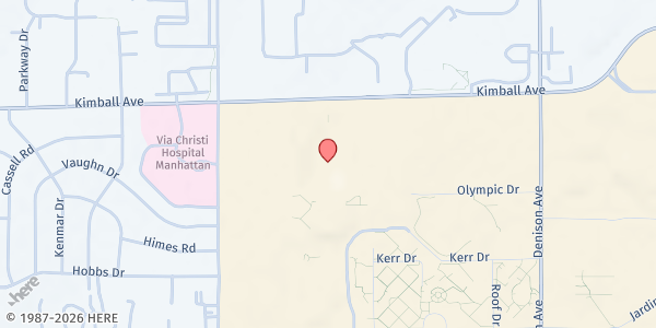 Map showing Hands on K-State at 2201 Kimball Ave., Manhattan, KS
