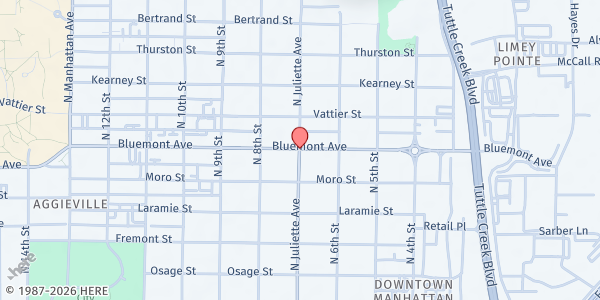 Map showing Salvation Army Manhattan at , Manhattan, KS