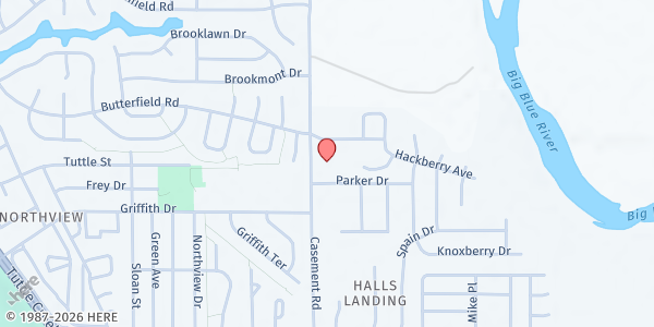 Map showing Vineyard Community Church at 2400 Casement Rd., Manhattan, KS