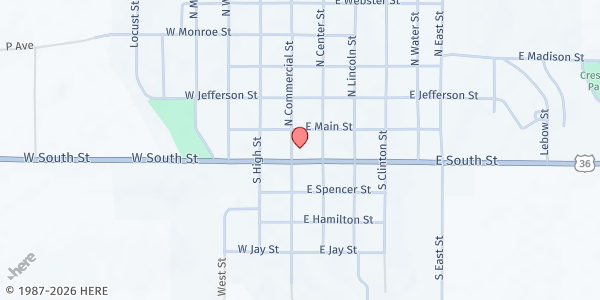 Map showing Mankato Ministerial Alliance at 118 South Commercial Street, Mankato, KS
