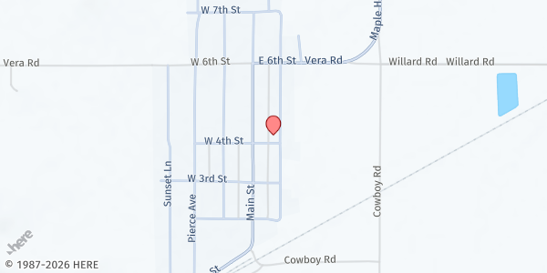 Map showing Maple Hill Congregational at 104 4th St., Maple Hill, KS