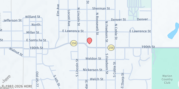 Map showing Marion County Food Bank at Marion County Food Bank, Marion, KS