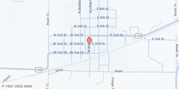 Map showing Elk County Council on Aging – Moline at , Moline, KS