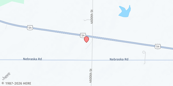 Map showing Hope Chapel at 1216 4600th Street, Moran, KS
