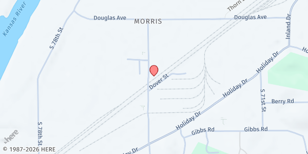 Map showing Old National Guard Armory at , Morris, KS