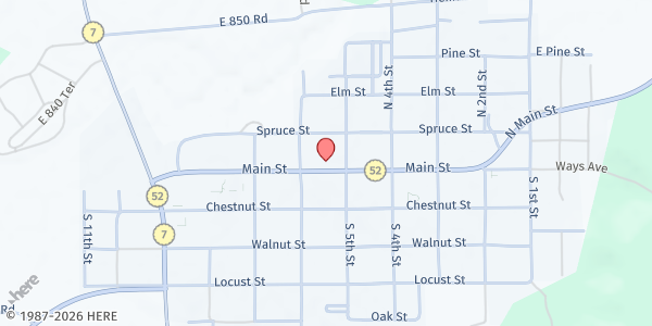 Map showing Concern Inc. - Mound City at 516 W. Main St., Mound City, KS