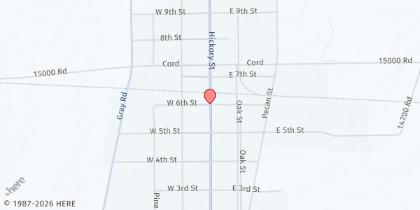 Map showing Mound Valley United Methodist Church at , Mound Valley, KS