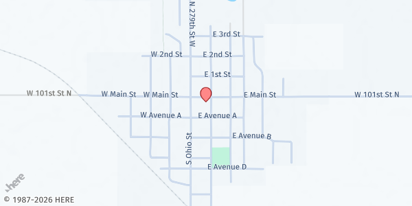 Map showing Mt Hope Community Center at 105 South Ohio, Mt Hope, KS