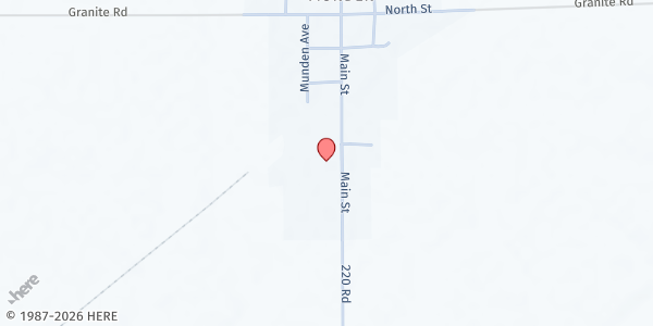 Map showing Zion Evangelical Church at 404 S. Main St., Munden, KS