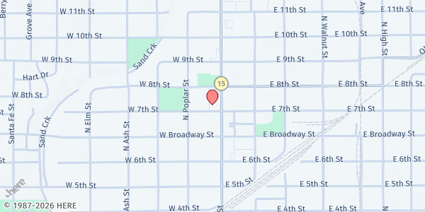 Map showing The Table- First United Methodist Church at 801 N. Main St., Newton, KS