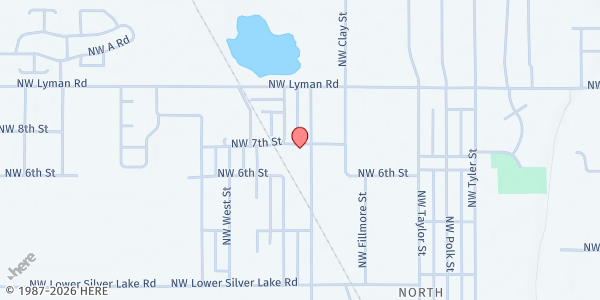 Map showing Seaman Baptist Church at 2015 Northwest Buchanan Street, North Topeka West, KS