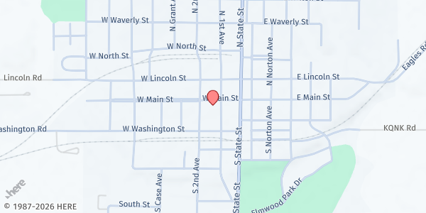 Map showing Norton Senior Center - Mobile Pantry at 208 West Main Street, Norton, KS