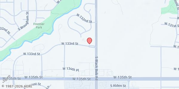 Map showing New Hope Food Pantry at 13310 S Black Bob Rd, Olathe, KS