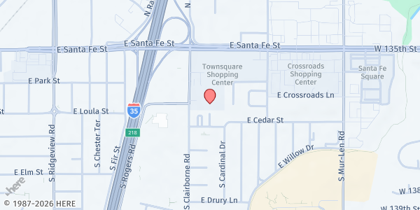 Map showing Starfish Project Foundation / The Beach at 134 S Clairborne Rd suite b, Olathe, KS