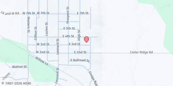 Map showing St Vincent dePaul - Onaga at 304 E 3rd St, Onaga, KS