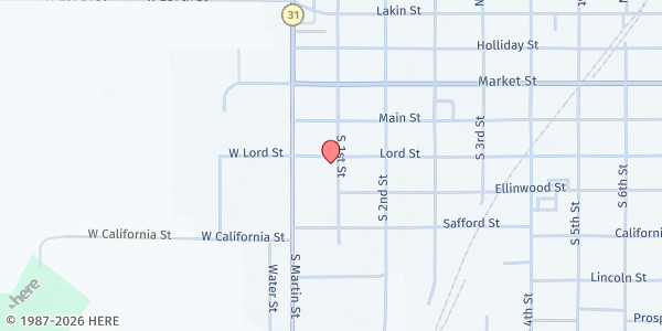 Map showing ECKAN at 307 South 1st Street, Osage City, KS