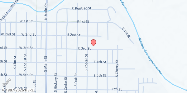 Map showing ECKAN – Franklin County at 517 East 3rd Street, Ottawa, KS