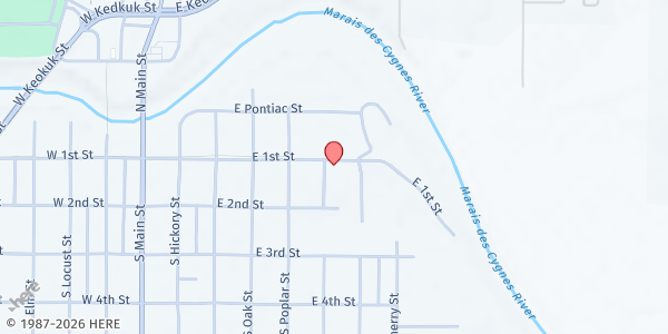 Map showing ECKAN-Franklin County at 602 E 1st, Ottawa, KS