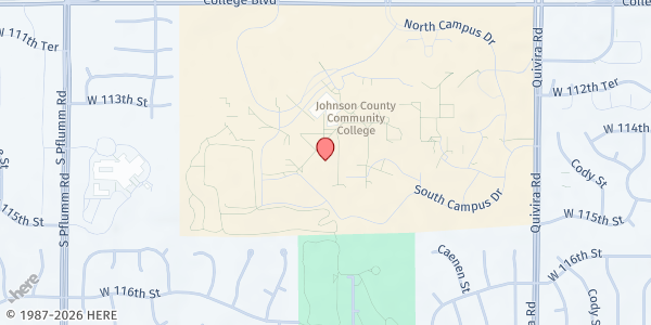 Map showing CAV Cupboard Food Pantry at 12345 College Blvd., Overland Park, KS