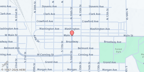 Map showing Parsons Foursquare Church at , Parsons, KS