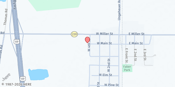 Map showing Reach Out Food Pantry – Prescott UMC at 202 West 4th Street, Prescott, KS