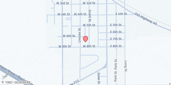 Map showing Church of the Brethren at 700 Grant St, Quinter, KS