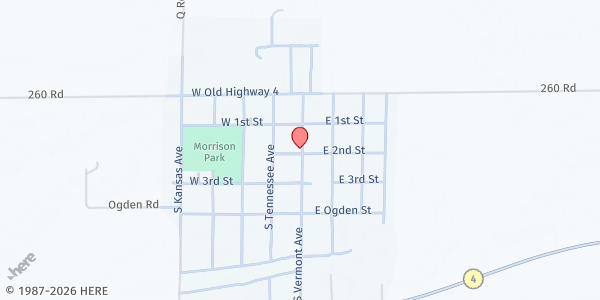Map showing Ransom United Methodist Church Food Pantry at 102 2nd St., Ransom, KS