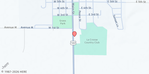 Map showing Rush County Food Bank at , Rush County, KS