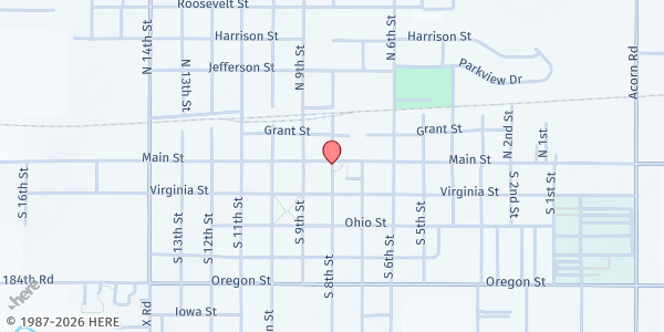 Map showing Sabetha Rural Mobile Food Pantry Service Area at , Sabetha, KS