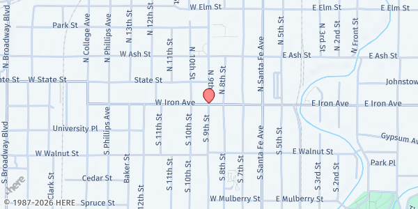 Map showing Salina First Church of the Nazarene Food Pantry at , Salina, KS