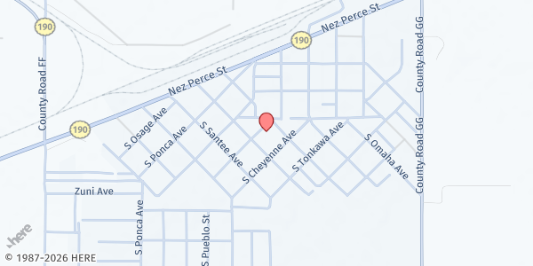 Map showing Satanta United Methodist Church Food Pantry at 500 Arapahoe Ave, Satanta, KS