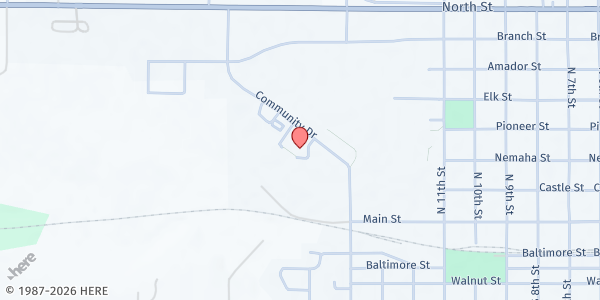 Map showing Nemaha County Community Center at Nemaha County Community Center, Seneca, KS