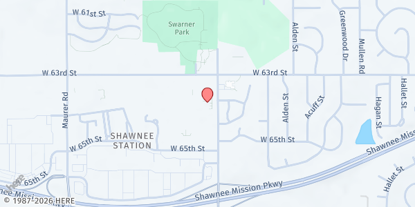 Map showing Hindu Temple and at 6330 Lackman Rd., Shawnee, KS