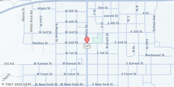 Map showing Smith Center Lions Club at , Smith Center, KS