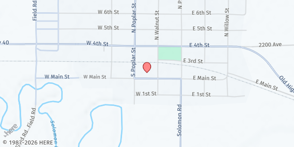 Map showing Solomon City Meeting Room at 116 W. Main St., Solomon, KS