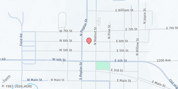 Map showing Solomon Housing Authority at 105 W 6th, Solomon, KS