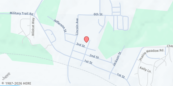 Map showing Saint George UMC at 303 Grant Ave., St George, KS