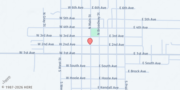 Map showing St. John Food Pantry at , St. John, KS