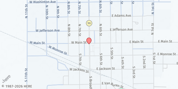 Map showing Sterling Food Bank at Sterling Food Bank, Sterling, KS