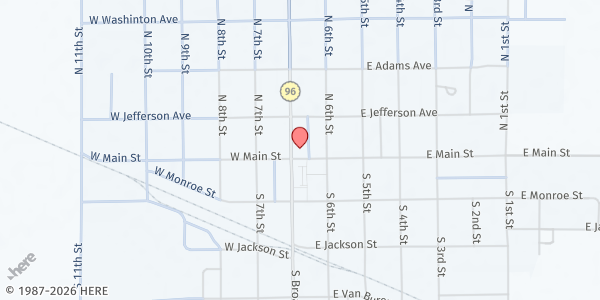 Map showing Sterling Food Bank at Sterling Food Bank, Sterling, KS