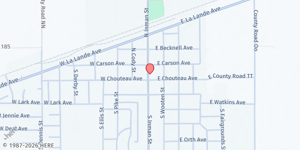 Map showing American Legion Post 205 at 216 South Inman Street, Sublette, KS