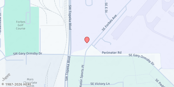 Map showing Be Filled Of South Topeka at 7127 SE Forbes Avenue Building 449-C, Topeka, KS